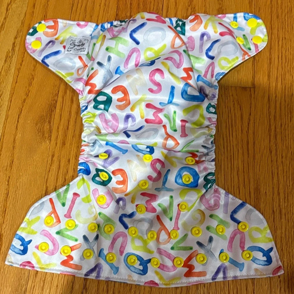 Bright Colorful Alphabet Pocket Cloth Diaper Cover
